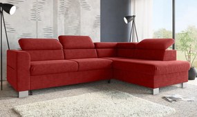 Γωνιακός Καναπές Κρεβάτι Bella Κόκκινο με αποθηκευτικό χώρο 255x193x95cm - Δεξιά Γωνία - TED4589