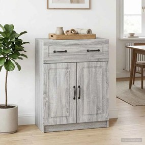 vidaXL Πλαϊνό γραφείο με συρτάρι Γκρι Sonoma 66 x 34,5 x 87 εκ.