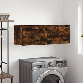 vidaXL Ντουλάπι Τοίχου Καπνιστή δρυς 100x36,5x35εκ. Επεξεργασμένο Ξύλο