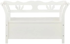 vidaXL Πάγκος Λευκός 107 x 45 x 75,5 εκ. από Μασίφ Ξύλο Ελάτης