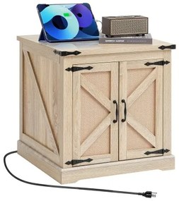 VEVOR Rattan Coffee Table Rectangle Rattan Coffee Table 2-Tier for Living Room