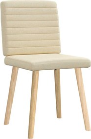 vidaXL Καρέκλες Τραπεζαρίας 2 τεμ. Κρεμ Υφασμάτινες