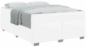 vidaXL Σκελετός Κρεβατιού Άλλο Λευκό 140 x 200 cm Τεχνητό δέρμα