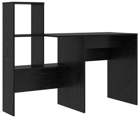 vidaXL Γραφείο Μαύρη δρυς 131.5 x 50 x 106.5 εκ. Επεξεργασμένο ξύλο
