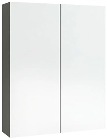 vidaXL Ντουλάπι Μπάνιου με Καθρέφτη Γκρι 60 x 15 x 75 εκ. από MDF