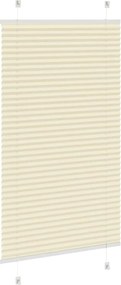 vidaXL Πλισέ περσίδα Κρέμα 80x100 cm Πλάτος υφάσματος 79,4 cm