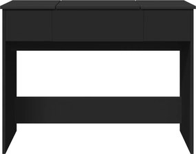 vidaXL Μπουντουάρ με Καθρέφτη Μαύρο 100x45x76 εκ.
