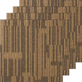 VEVOR Carpet Tiles Reusable, 20&quot;x 20&quot;Carpet Squares With Padding Attached, Soft Padded Carpet Tiles, Easy Install DIY for Bedroom Living Room (12Tiles, Mixed Brown)