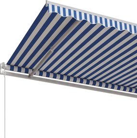 vidaXL Τέντα Συρόμενη Αυτόματη Μπλε / Λευκό 600x350 εκ.