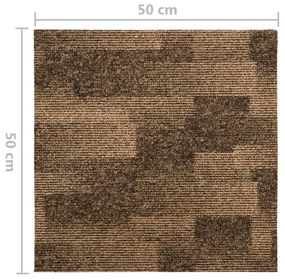 Μοκέτα Πλακάκι 20 τεμ. Καφέ 5 μ² - Καφέ