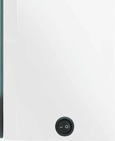 vidaXL Καθρέφτης Μπάνιου με Ντουλάπι &amp; LED Λαμπερό Λευκό 50x13x70 εκ.