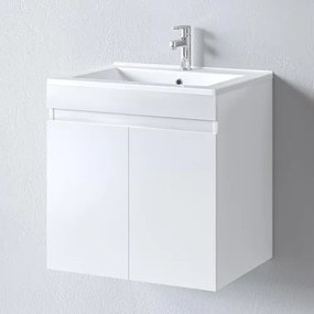 Πάγκος μπάνιου με Νιπτήρα OMEGA 65 Λευκό 62x44x57 εκ. 62x44x57 εκ.