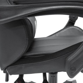 ΠΟΛΥΘΡΟΝΑ GAMING DARREN HM1203.04 ΜΑΥΡΟ-ΛΕΥΚΟ PVC 58.5x100x120Υεκ.