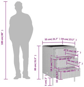 ΝΤΟΥΛΑΠΙ ΑΠΟΘΗΚΕΥΣΗΣ ΚΗΠΟΥ ΚΑΦΕ 55X59X80 ΕΚ. ΣΥΝΘΕΤΙΚΟ ΡΑΤΑΝ 365552