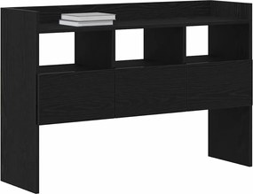 vidaXL Πλαϊνό γραφείο Μαύρη Οξυά 105 x 30 x 70 εκ Επεξεργασμένο ξύλο