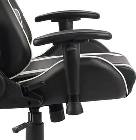 vidaXL Καρέκλα Gaming Περιστρεφόμενη Λευκή από PVC