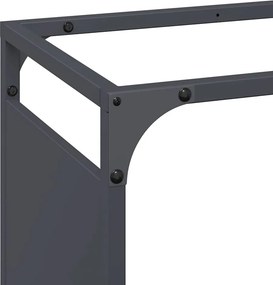vidaXL Ράφι Καυσόξυλων Ανθρακί 60x28x65 εκ. Χάλυβας ψυχρής έλασης