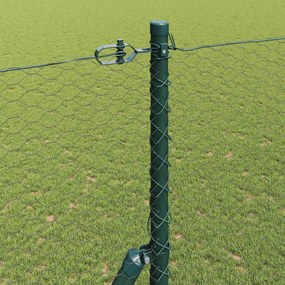 vidaXL Έξιγωνο φράχτη σταθερού εδάφους 50 x 1,6 m Γκρι Δίχτυ