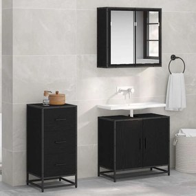 vidaXL Πλαϊνό γραφείο Μαύρη δρυς 35.5 x 35 x 76 εκ Επεξεργασμένο ξύλο