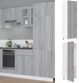 vidaXL Ντουλάπι Ψυγείου Lyon Γκρι sonoma 60x57x207 εκ. Επεξεργ. Ξύλο
