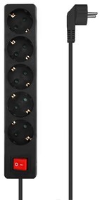 Πολύπριζο για Πρίζες 5 Θέσεων με Διακόπτη Aisens A154-0652 Μαύρο 1,4 m