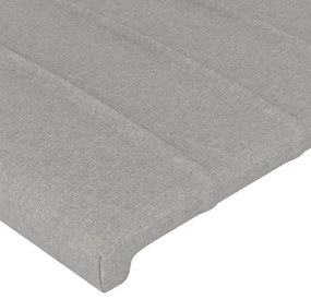 vidaXL Κεφαλάρι Ανοιχτό Γκρι 100x5x118/128 εκ. Ύφασμα