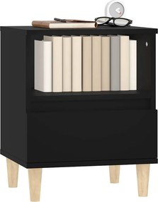 vidaXL Κομοδίνο Μαύρο 40 x 35 x 50 εκ.