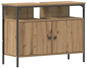 vidaXL Ντουλάπι νιπτήρα μπάνιου με ράφι artisan δρυς 80 x 30 x 60 cm