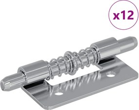 vidaXL Κλείστρο 12 τμχ. Ασημί 46 x 17 x 1,2 mm Ατσάλι