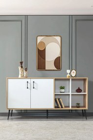 Κονσόλα Sapphire Δρυς / Λευκό SONICAL 160x44x20