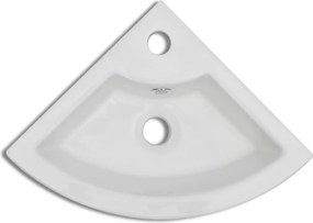 vidaXL Νιπτήρας με Οπή Υπερχείλισης Λευκός 45 x 32 x 12,5 εκ.