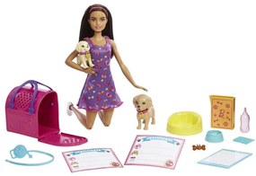 Κούκλα Barbie Με Κουταβάκια και Αξεσουάρ HKD86 Multi Mattel