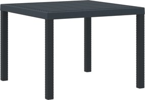 vidaXL Σέτ φαγητού για κήπο 3 pcs Ανθρακί Πολυπροπυλένιο