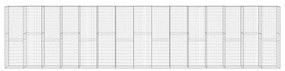 vidaXL Συρματοκιβώτιο Τοίχος 900x50x200 εκ. Γαλβαν.Χάλυβας + Καλύμματα