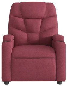 vidaXL Πολυθρόνα Μασάζ Ανακλινόμενη Μπορντό Υφασμάτινη