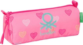 Κασετίνα Benetton Heart Ροζ 21 x 8 x 7 cm
