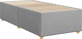 vidaXL Κρεβάτι box spring με στρώμα Ανοιχτό γκρι 80 x 200 cm Ύφασμα