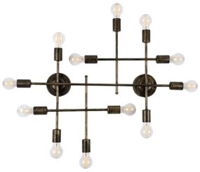 Απλίκα Φωτιστικό Τοίχου Μέταλλο Piping H64 Φ78,5 Globostar-669-Μπρονζέ 00669
