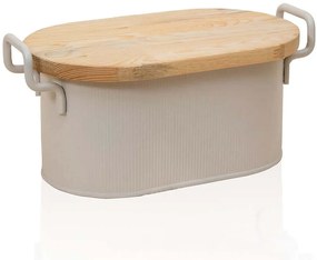 Ψωμιέρα 280TMA3610 39x22x16cm Beige Hermia Metal