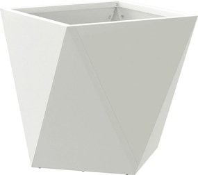 vidaXL Γλάστρα Λευκό 30 x 30 x 30 cm Ατσάλι
