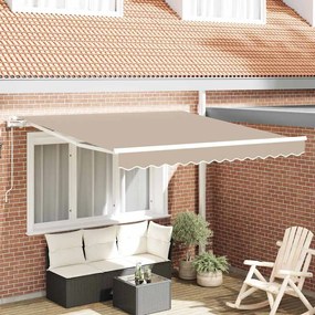 vidaXL Σκηνίτσα Αναδιπλούμενη 350 x 250 εκ Μπεζ