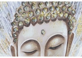 Καμβάς Home ESPRIT Λευκό Καφέ Μπεζ Χρυσό Βούδας Ανατολικó 70 x 3 x 100 cm (x2)