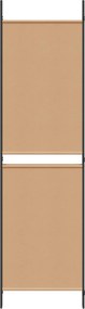 vidaXL 3-Panel Room Divider Μπεζ 150 x 200 cm Ύφασμα