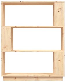 vidaXL Βιβλιοθήκη/Διαχωριστικό Χώρου 80x25x101 εκ. Μασίφ Ξύλο Πεύκου