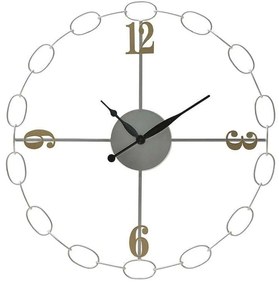 Ρολόι Τοίχου Αλυσίδα 3-20-465-0012 Φ80x5cm Multi Inart Μέταλλο