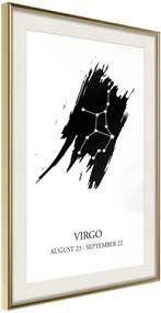 Αφίσα - Zodiac: Virgo I - 20x30 - Χρυσό - Με πασπαρτού