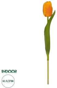 Artificial Garden ORANGE TULIP BRANCH 21202 Τεχνητό Διακοσμητικό Κλαδί Πορτοκαλί Τουλίπα Y37cm Globostar-21202-Πορτοκαλί 21202