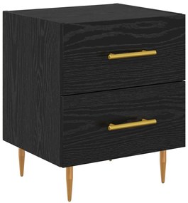 vidaXL Κομοδίνο Μαύρη Οξυά 40 x 35 x 47,5 εκ Επεξεργασμένο ξύλο