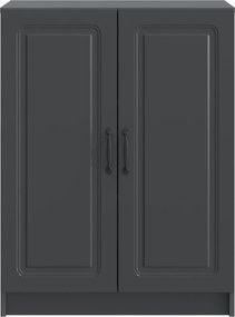 vidaXL Πλαϊνό γραφείο Μαύρο 66 x 34,5 x 87 εκ. Επεξεργασμένο Ξύλο