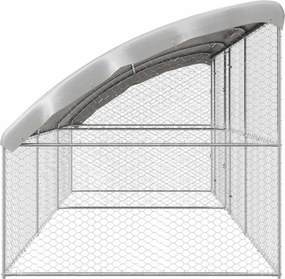 vidaXL Κλουβί Σκύλου 3 pcs Ασημί 6 x 2 x 2 m Γαλβανισμένος χάλυβας